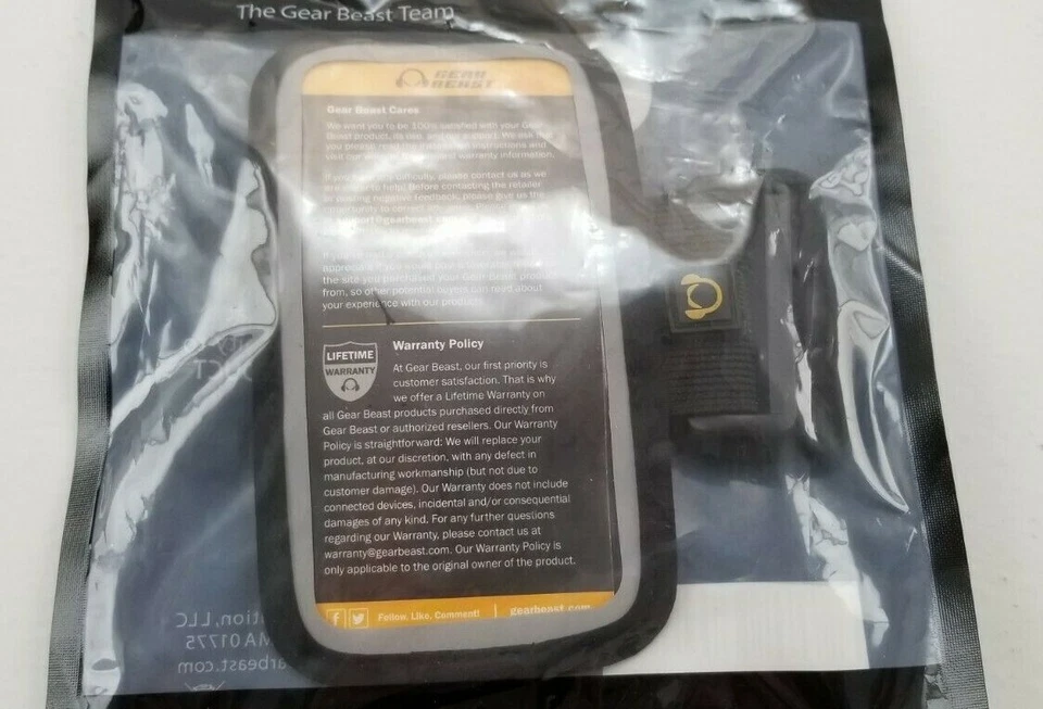 GEAR BEAST Premium Plus ARMBAND - LRG - Black ~ New Unsealed Bag - Image 4 of 4