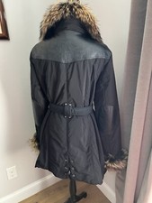 Rare Vintage Women Royal Underground Winter Coat With Fur Sz S