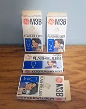 4 Packs Vintage GE M3B Blue Camera Flash Bulbs 4 Boxes of 12  48 Total Bulbs