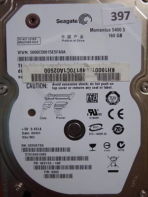 160GB Seagate ST9160310AS | PN: 9EV132-188 | FW: 0303 | WU  #397