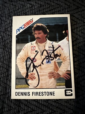 Signed Trading Card Indy 500 Car Indianapolis Dennis Firestone