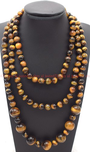 Collana Lunga Gioielli Gioielli Gemme Rotonde Originarie Multicolore Naturali 8+12mm 36-100" AAA - Foto 91 di 96