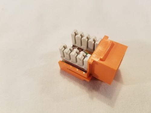 Category 5E Steren 310-120 RJ45 Keystone Jack 110 IDC - Orange - QUANTITY OF 10 - Afbeelding 6 van 6