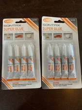 SUPER GLUE 4-pack .07oz. each tube Lot x2pks Sontax 2516745