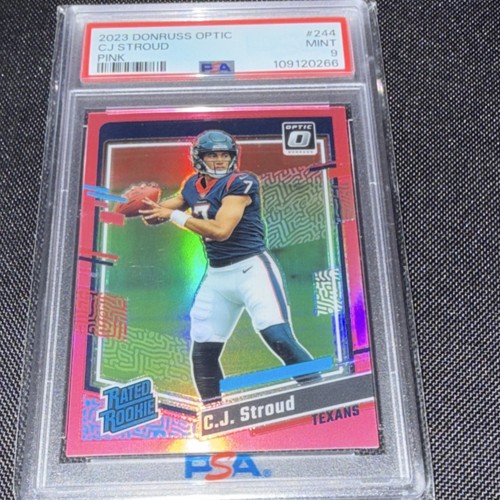 2023 Donruss Optic C.J. Stroud #ANBC-14 Pink Rookie PSA 9