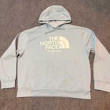 The North Face Hoodie Womens Large Blue Pullover Sweatshirt Long Sleeve