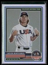 Carson Montgomery 2023 Panini USA Baseball Stars & Stripes Holo Prizm USA #76