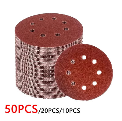 125 mm - 5 Zoll 8 Loch Schleifscheiben 40 60 80 120 240 320er Körnung Schwingschleifer Pad UK