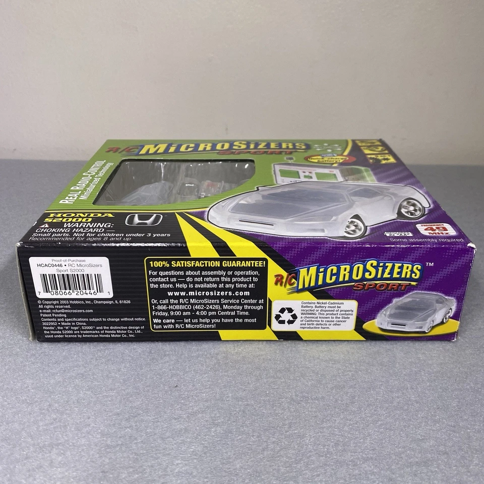New In Package 2002 R/C Microsizers JDM Honda S2000 Remote Control 49MHz - Image 4 of 4