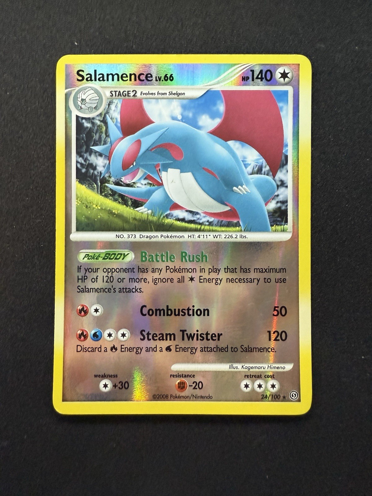 Salamence 24/100 Stormfront Reverse Holo LP