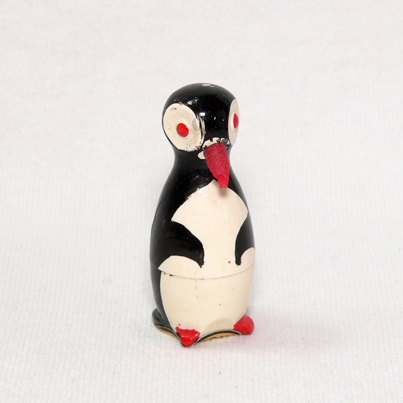 Vintage Fragonard Grasse Xmas E Penguin Solid Perfume