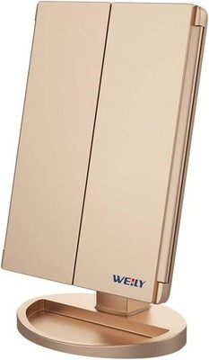 WEILY Makeup Mirror with Lighting, Cosmetic Mirror with 1X/2X/3X Magnification,