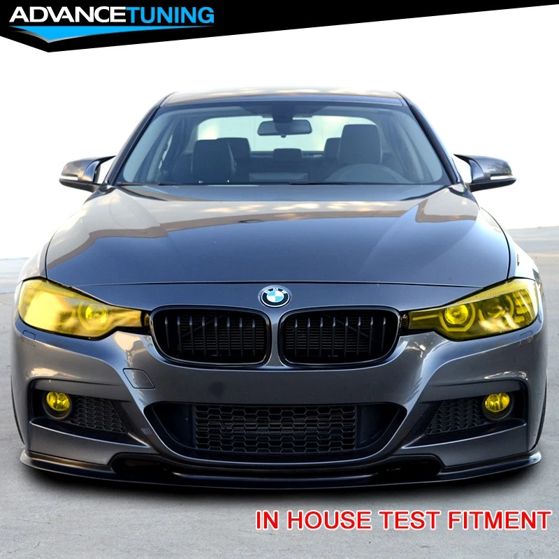 Fits 12-18 BMW F30 3 Series VR Style Unpainted Front Bumper Lip Splitter - PU - Image 2 of 4