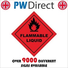 SIGN Flammable Liquid Safety Warning Danger Hazard Fire Warning Thinners HA055F