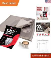 1 Yard Faraday Fabric  Tape Kit, 44" x 36" - DIY 5G EMF Protection Solution