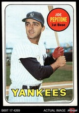 1969 Topps #589 Joe Pepitone Yankees 3 - VG