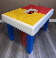 RARE Vintage Kids TABLETOYS Brick Play Table Jr FITS Lego Duplo Net Table Toys
