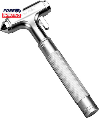 Premium Car Glass Breaker with Seat Belt Cutter  Automotive Safety Hammer