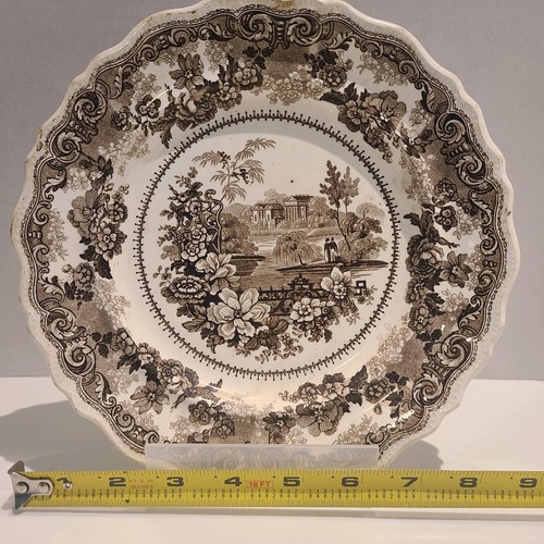 Villeroy & Boch Brown Transfer Dinner Plate 9" - Picture 1 of 6