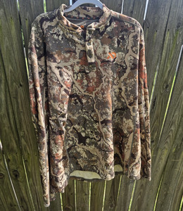 First Lite Men's 2X Merino Wool Midweight Camo Long Sleeve Base Layer Top