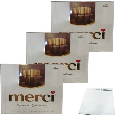 Storck Merci herbe Vielfalt Finest Selection 3er Pack 3x250g Packung usy Block