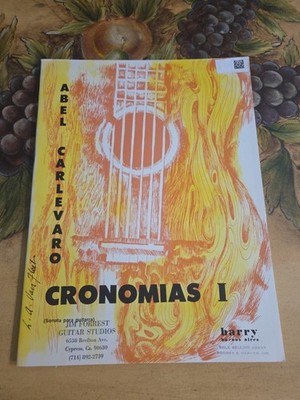 Abel Carlevaro Cronomias #1 For Classical Guitar Extremely Rare Book 27 Pages