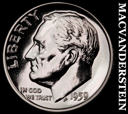 1959 Roosevelt Dime- Silver- Choice Gem Proof Luster No Reserve #J2881