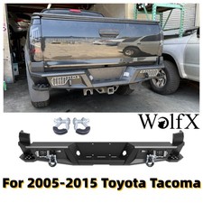 For 2005-2015 Toyota Tacoma Offroad Black Steel Rear Bumper Wpod Lightsd-rings For 2005-2015 Toyota Tacoma Offroad Black Steel Rear Bumper Wpod Lightsd-rings