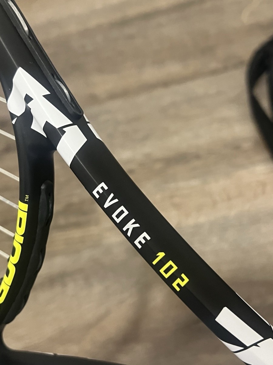 New Babolat Evoke 102 Tennis Racquet 4 1/2 Grip L4 Black Yellow