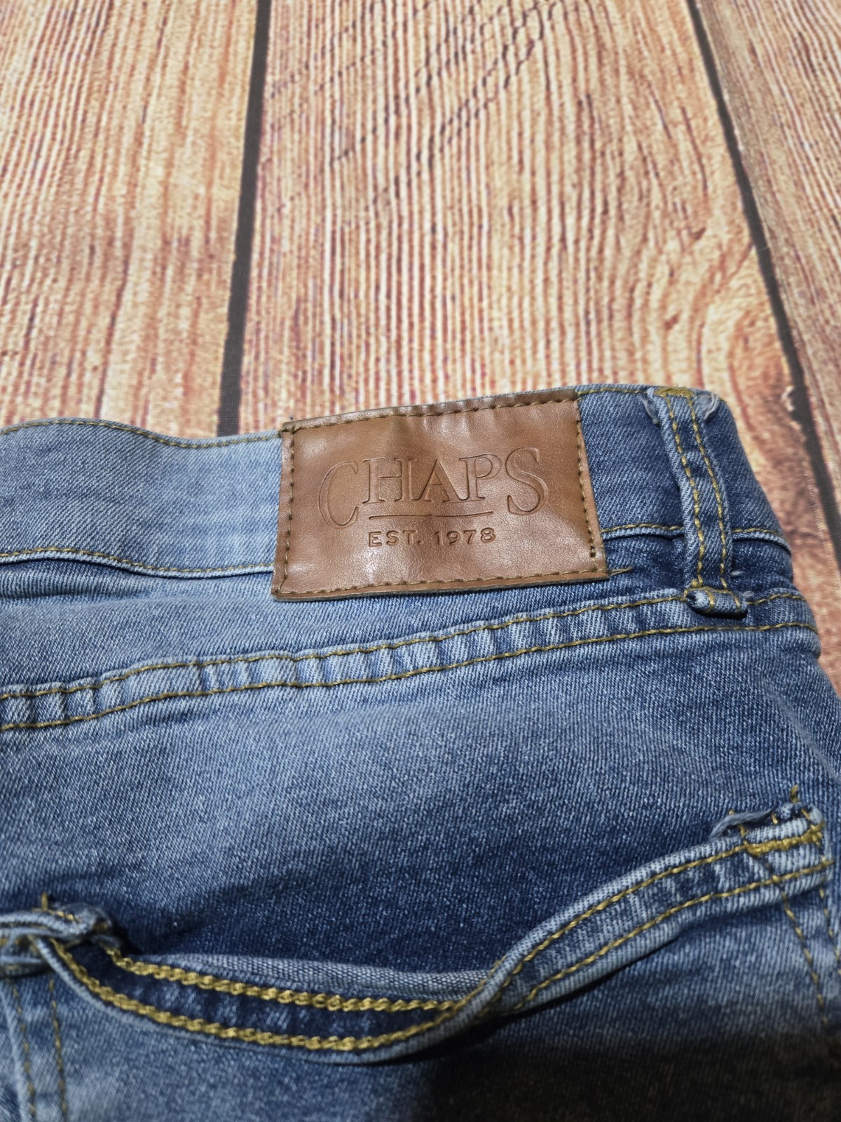 Chaps Ralph Lauren Jeans Mens 34X30 Blue Medium Wash Straight Denim Workwear thumbnail 6