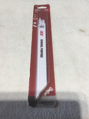 ACE #2099521 8'' 10/14TPI BI-METAL SAW ZALL BLADES TOTAL OF 5 BLADES BRAND NEW