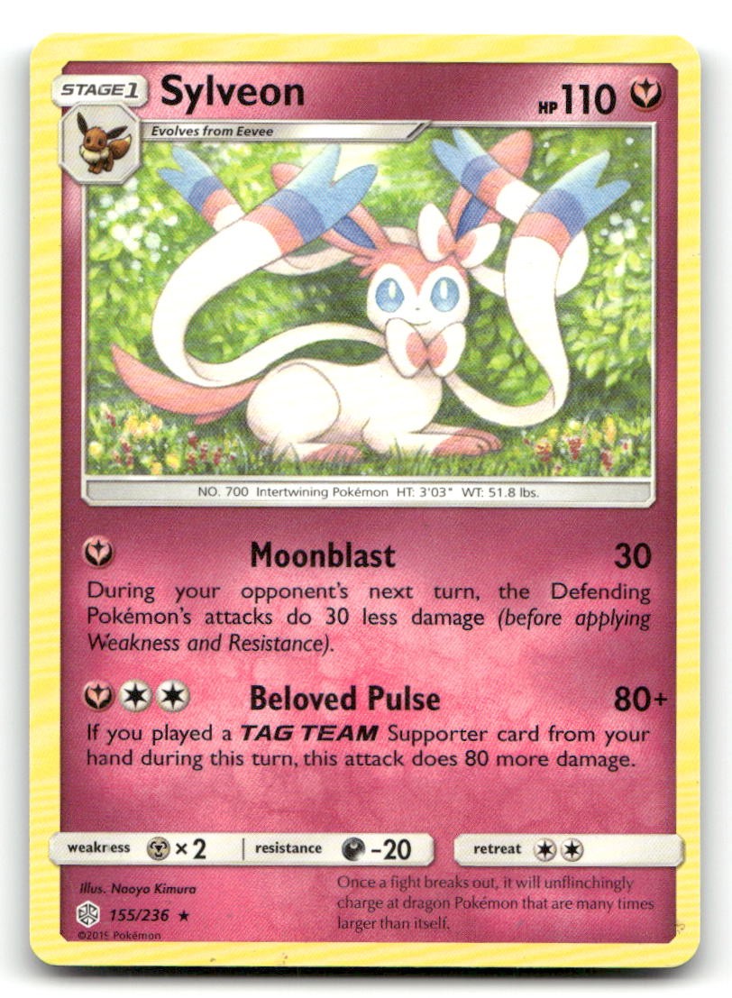 Sylveon SM - Cosmic Eclipse 155/236 LP Pokemon