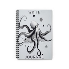 Octopus Themed Spiral Notebook - Perfect Journal for lovers of the Deep.