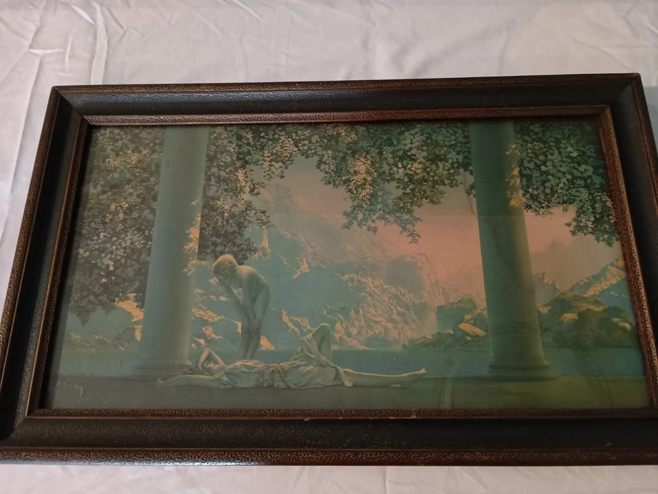 Libro Art Deco Plus Impresión Maxfield Parrish “DAYBREAK” 12”x20” (tal cual, leer).  Foto 3 de 4