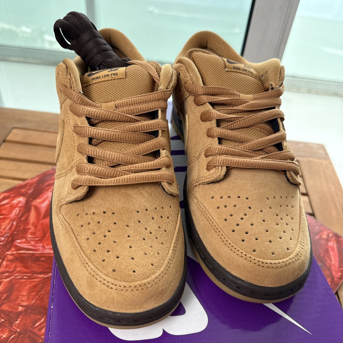 HOT Sb Dunk Low Wheat Mocha Size M Nike Dunk Pro SB Low