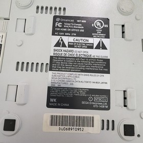 Sega Dreamcast White Console Only PART AS IS NOT WORKING HKT-3020