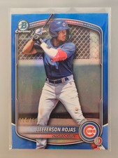 2025 Bowman Draft Jefferson Rojas True Blue Refractor /150 Chicago Cubs #BDC-75
