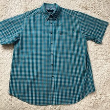 Ariat Pro Series Shirt Mens XL Plaid Button Down Western Short Sleeve