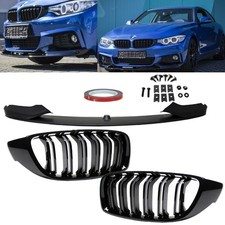 Spoiler + Doppelsteg K�hlergrill Schwarz passt f�r BMW F32 F33 F36 M-Paket ABE*