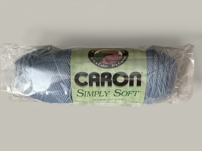 Vintage Caron Simply Soft Yarn Lt Country Blue 9709 Acrylic 4-ply 6oz New