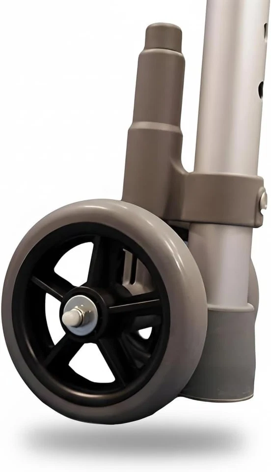 DEAMBULATORE PER ANZIANI 2 RUOTE PIROETTANTI E 2 RUOTE GEMELLATE CON FRENI - Immagine 4 di 4