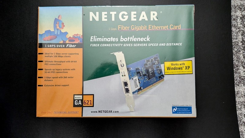 NETGEAR GA621 Gigabit Fiber Ethernet Card NEW