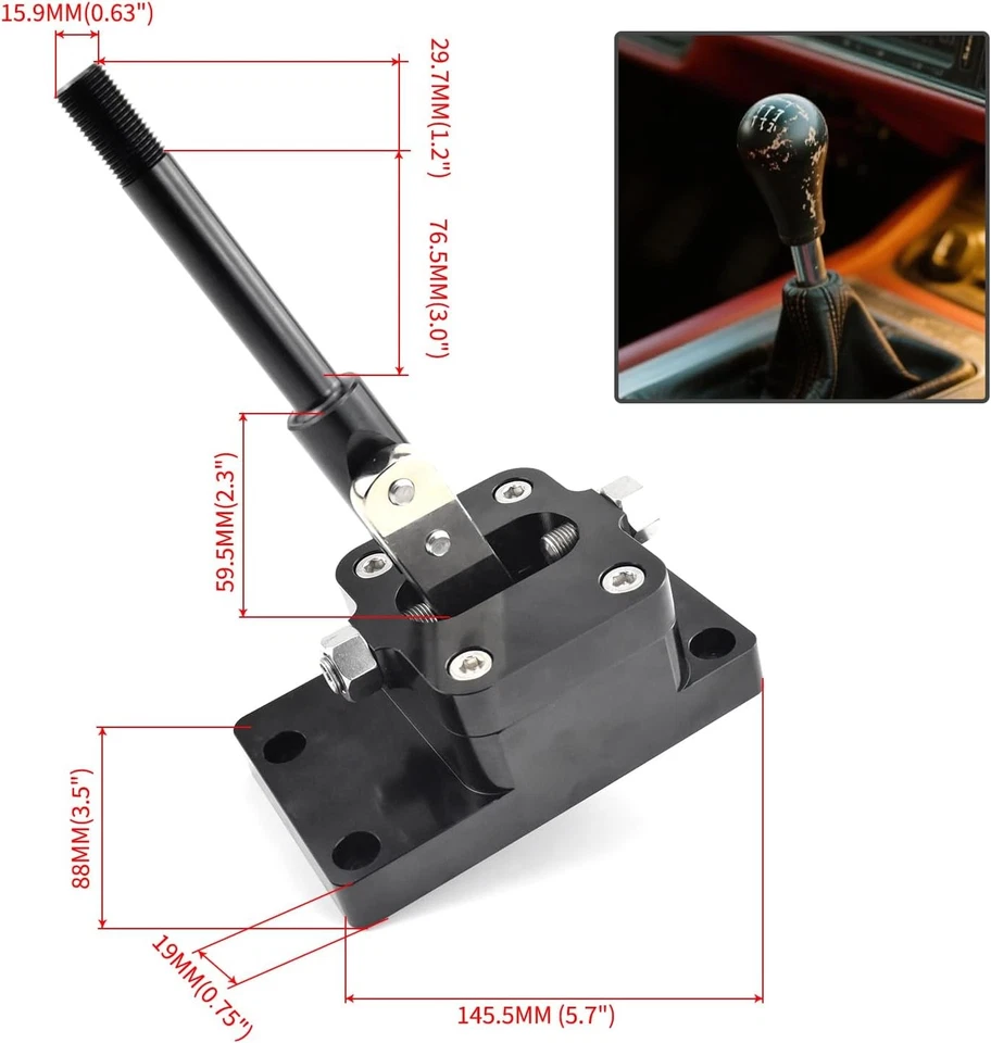 T56 6-Speed Billet Short Throw Shifter Set for 1993-2002 F-Body Camaro Firebird - Image 2 of 4