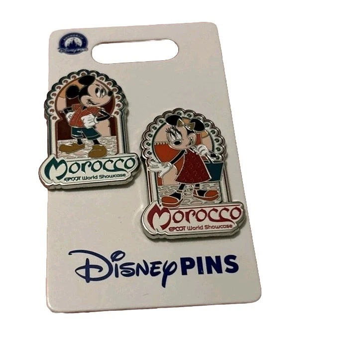 Disney Morocco Pin Set Mickey Minnie Mouse Epcot