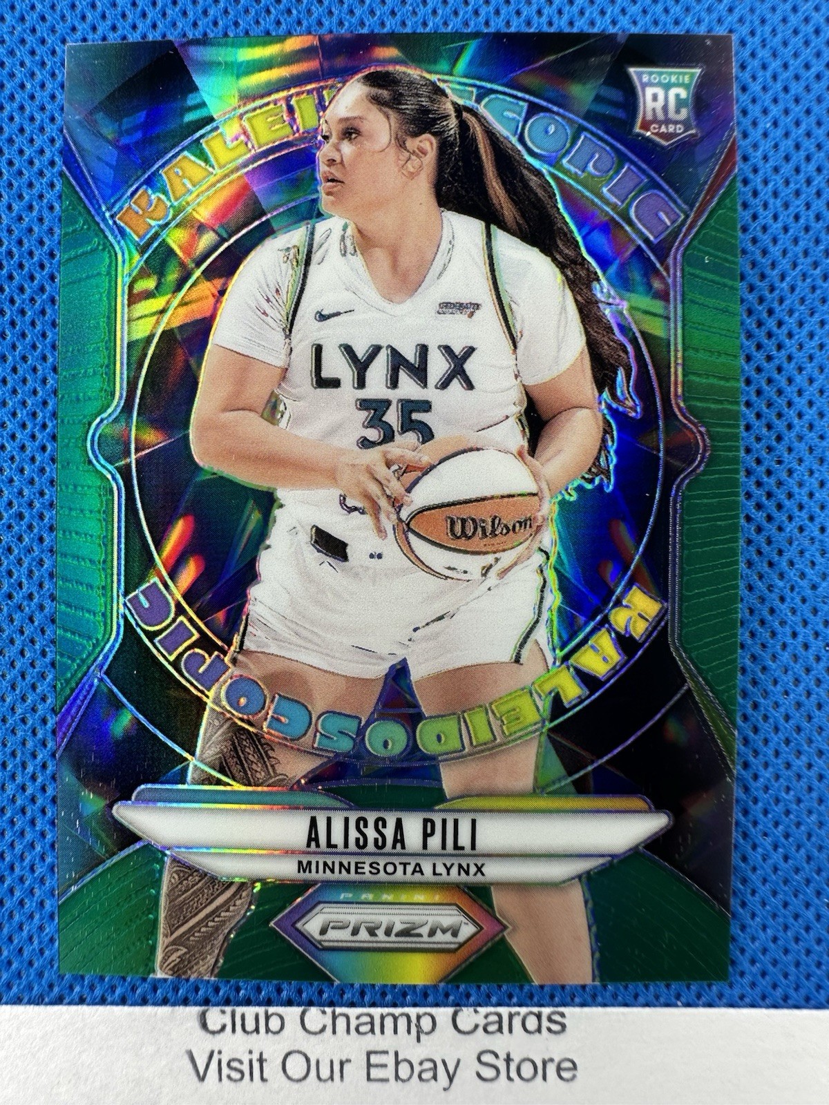 2024 #13 Alissa Pili Panini Prizm WNBA Kaleidoscopic Green Prizm Insert RC