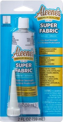 SUPER FABRIC ADHESIVE Glue Ultra Flexible Industrial Strength w/Applicator Tip