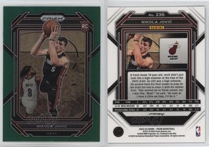 2022-23 Panini Prizm Green Prizm Nikola Jovic #236 Rookie RC