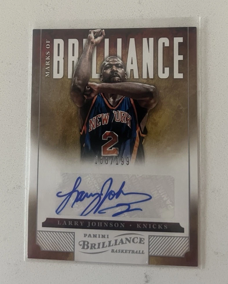 Larry Johnson Basketball Sports Trading Card Singles Autographed
