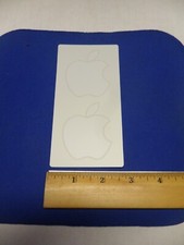 Apple Logo Sticker Decal, White - Genuine OEM - Includes 2 Stickers