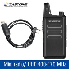 Zastone ZT-X6 Mini Portable Ham Radio UHF 400-470MHz 16CH Walkie Talkie  Cable